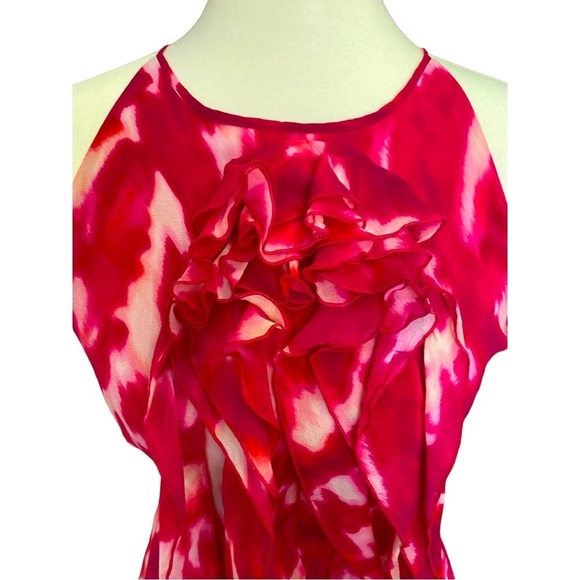 Ann Taylor Pink Silk Abstract Blouse - Picture 3 of 9